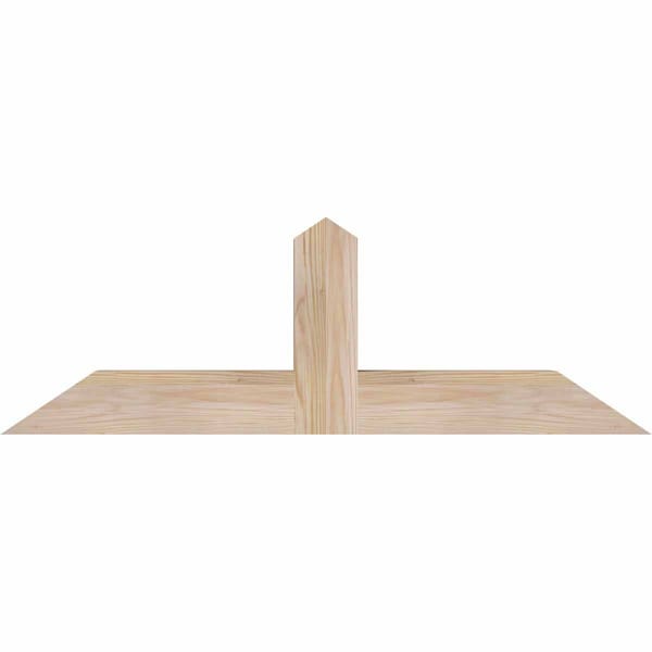 Ekena Millwork Portland Smooth Timber Gable Bracket, Douglas Fir, 36"W x 12"H x 3 1/2"D x 3 1/2"F, 8/12 Pitch GBW036X12X0404POR00SDF - main